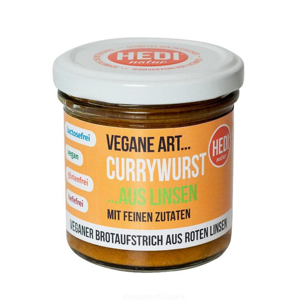 Produktfoto zu Currywurst aus Linsen vegan 140 g