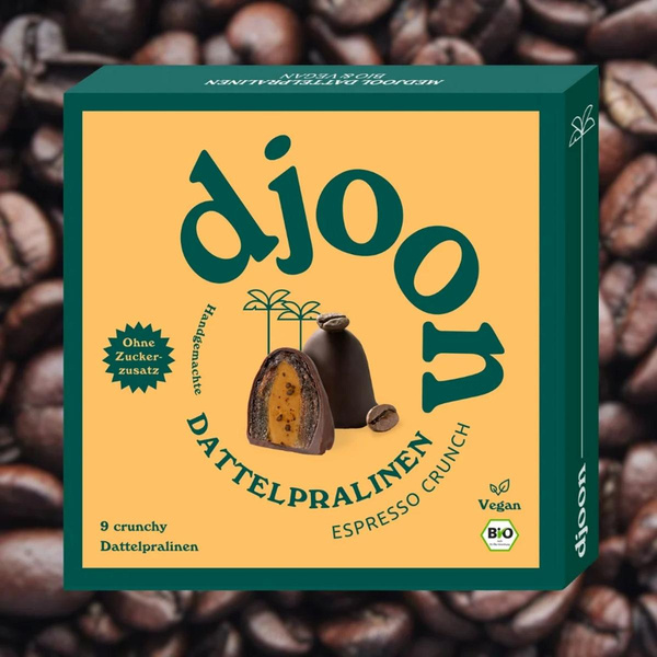 Produktfoto zu Dattelpralinen Espresso Crunch 9 Stück