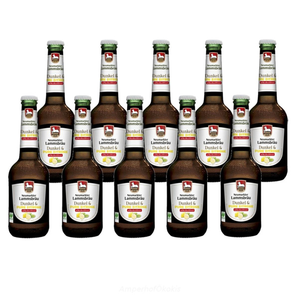 Produktfoto zu Neumarkter Dunkel & Pure Zitrone alkoholfrei 10x0,33 l