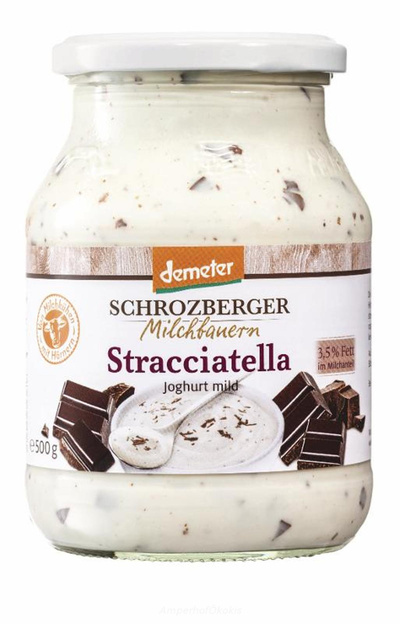 product photo for Demeter Joghurt Stracciatella 500g Glas 3,5%  Fett