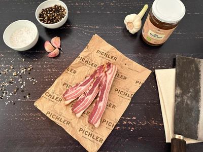 Produktfoto zu Schweinebauch geräuchert 3 Scheiben ca. 125 g