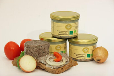 Produktfoto zu Hausmacher Leberwurst grob im Glas180g