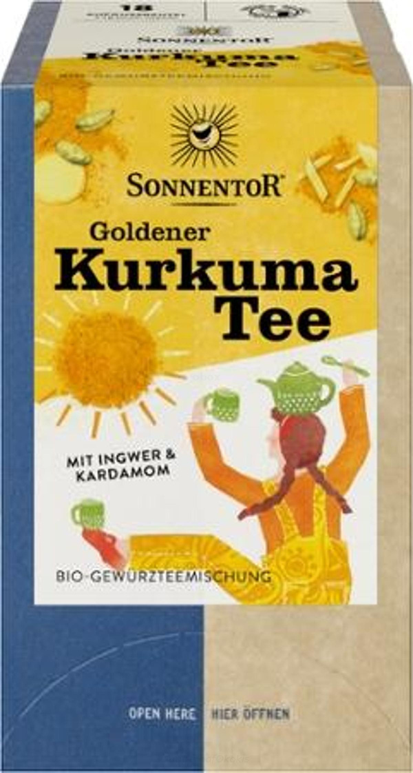 Produktfoto zu Goldener Kurkuma Tee 18 Teebeutel