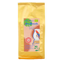 KI generiert: Hauptinhalt des Bildes ist eine Verpackung Kaffee "Aro Marcala" aus Honduras.