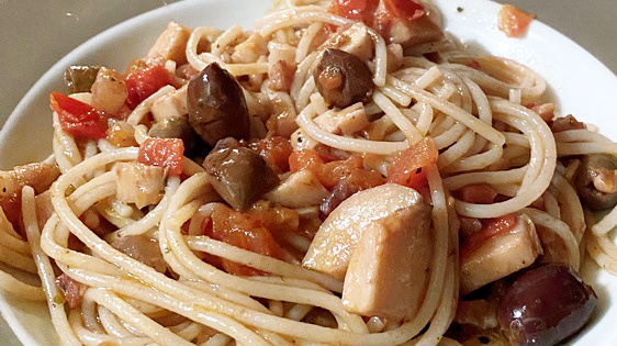 Rezeptbild für Spaghetti mit Taggiasche Oliven