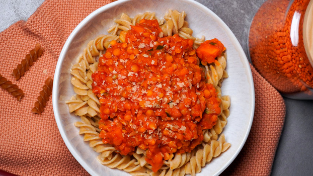 Rezeptbild für Pasta mit Linsenbolognese