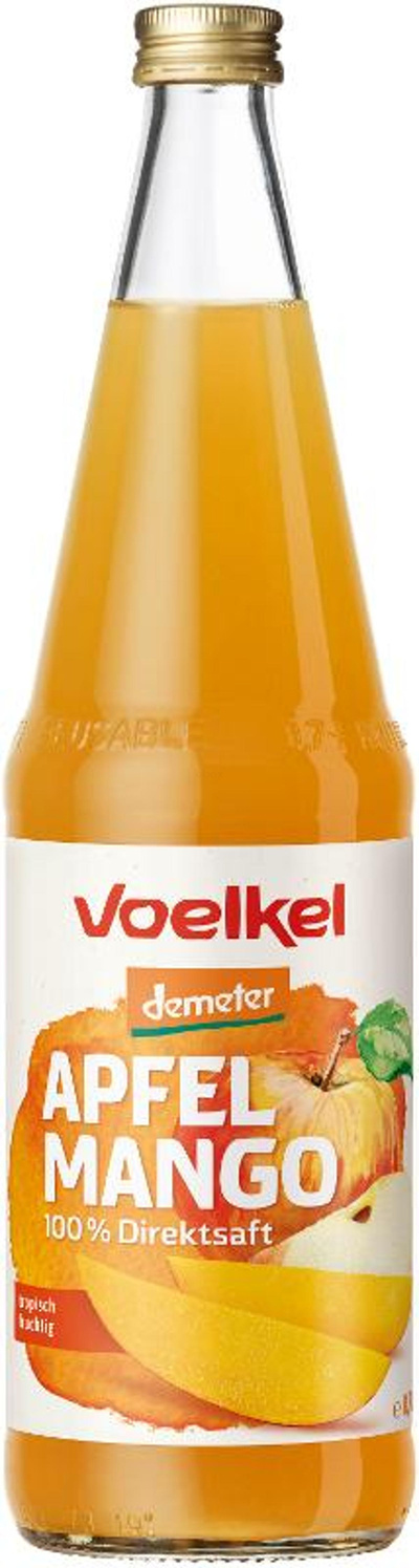 Produktfoto zu Apfel-Mango-Saft Voelkel  0,7 l