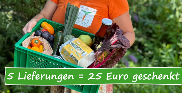 5 Lieferungen = 25 Euro geschenkt