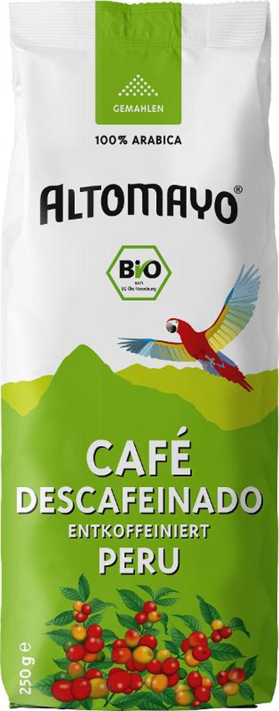 Produktfoto zu Altomayo Kaffee entkoffeiniert gemahlen 250 g