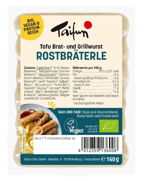 Produktfoto zu Tofu Rostbräterle 160g