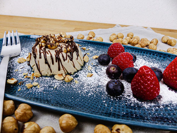 Haselnuss Panna Cotta