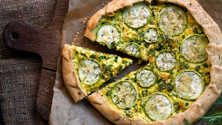 Rezeptbild für Zucchini-Pizza - vegan