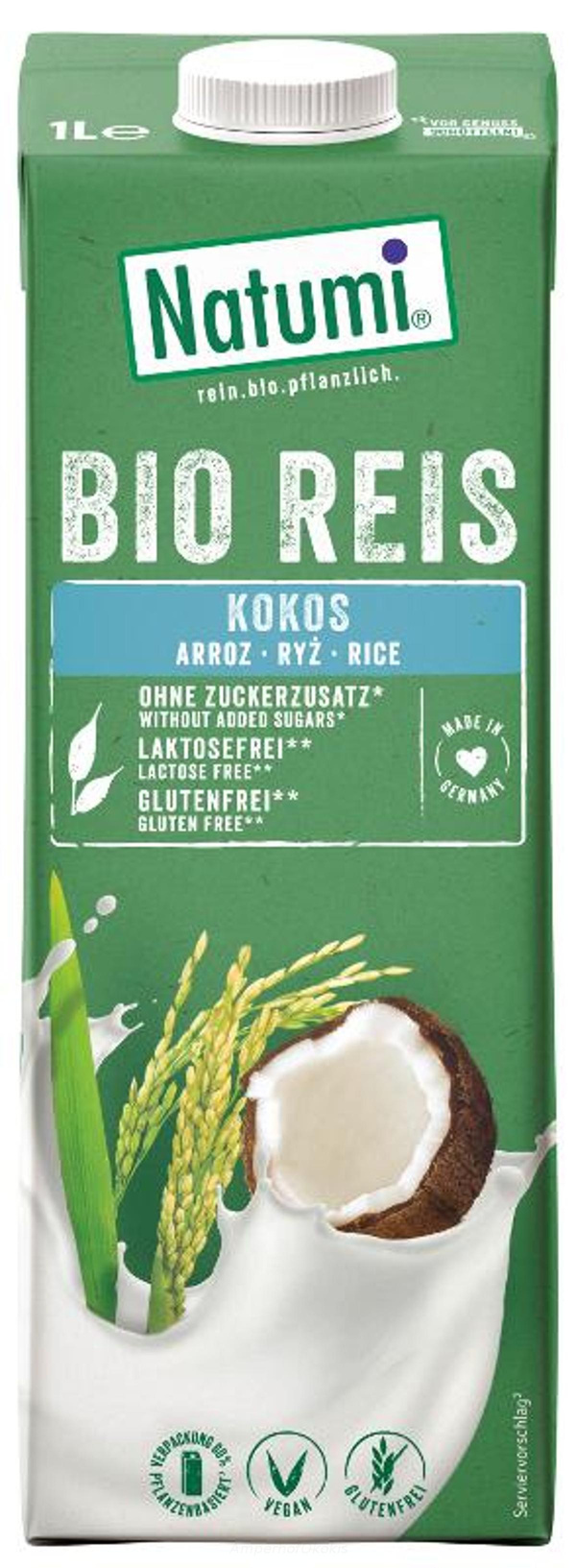 Produktfoto zu Natumi Reis Kokos Drink 1 l