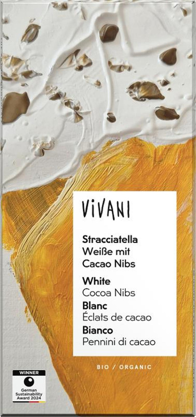 Produktfoto zu Vivani Stracciatella Cacaonibs 80 g