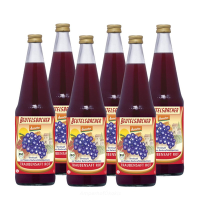 Produktfoto zu Traubensaft rot 6x0,7 l