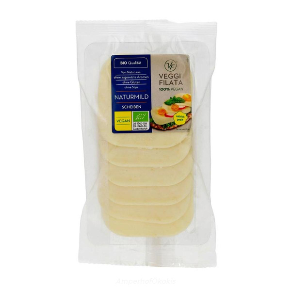 Produktfoto zu Veggi Filata Scheiben (veganer Scheibenkäse) 150g