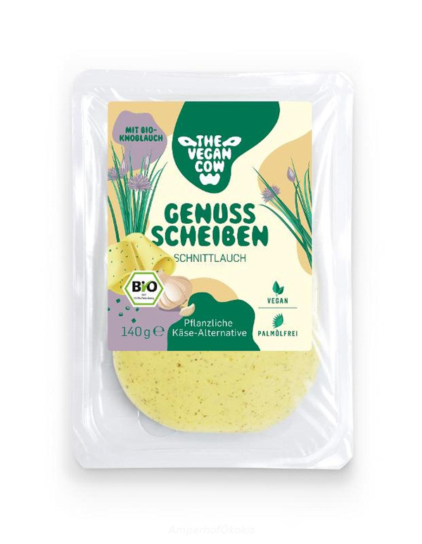 Produktfoto zu Genuss Scheiben Käsealternative Schnittlauch 140g
