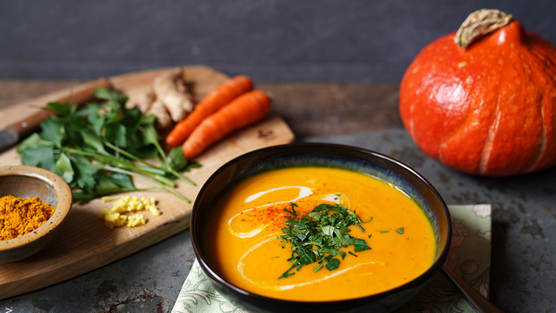 Rezeptbild für Kürbissuppe asiatisch