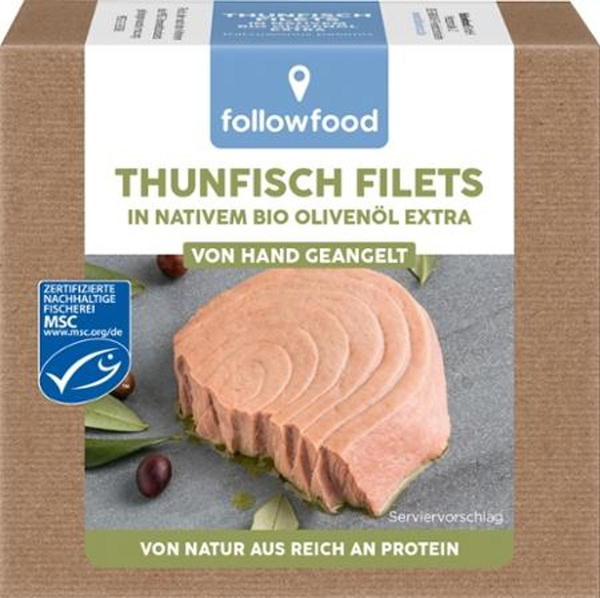 Produktfoto zu Thunfischfilets in Olivenöl 160 g