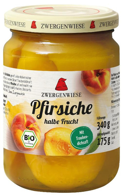 Produktfoto zu Pfirsiche halbiert im Glas