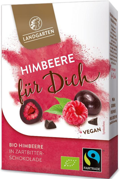 Produktfoto zu Für Dich Himbeere in Zartbitterschokolade 90 g