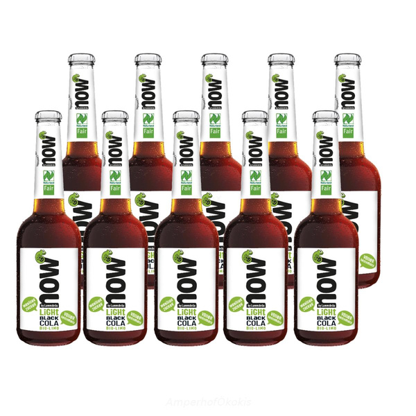 Produktfoto zu now Black Cola LIGHT 10x0,33 l