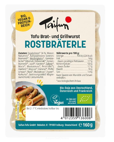 Produktfoto zu Tofu Rostbräterle 160g