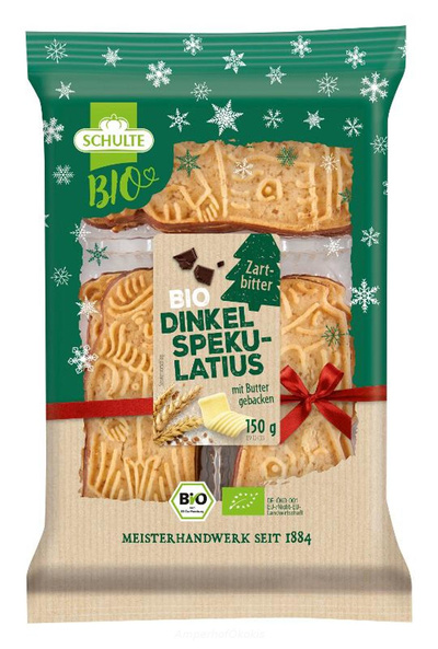 Produktfoto zu Dinkel Butter Spekulatius Zartbitter 150 g