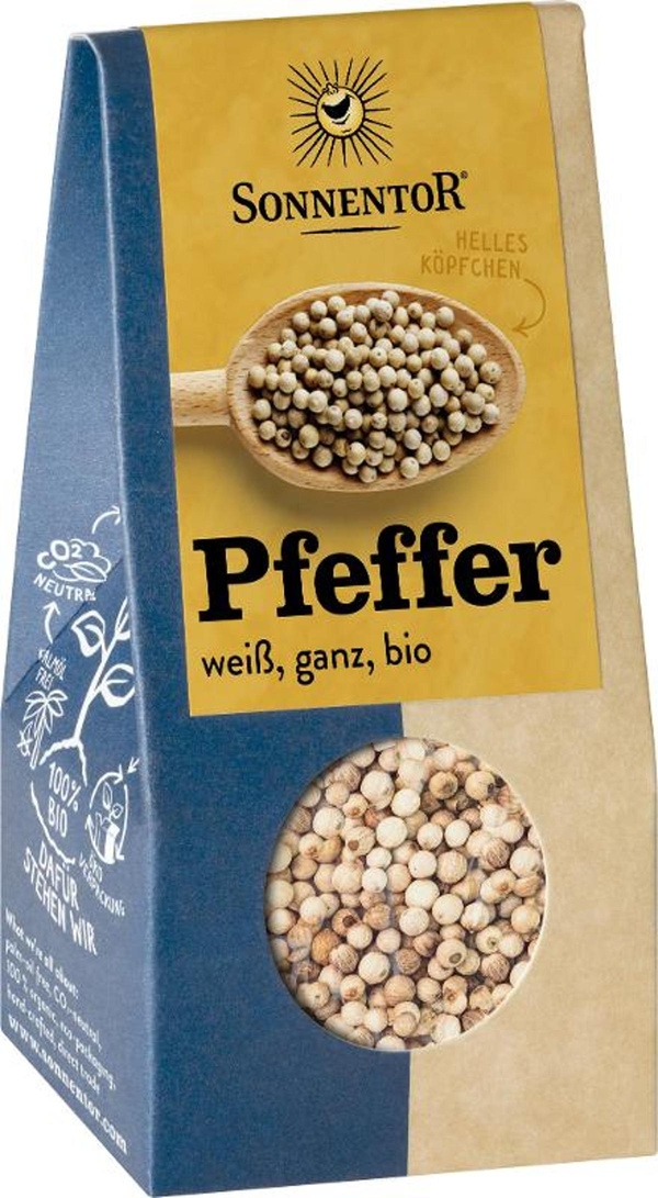 Produktfoto zu Pfeffer weiß ganz 35 g