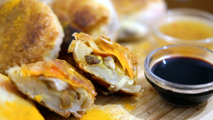 Rezeptbild für Neujahrstaschen gefüllt mit Gemüse