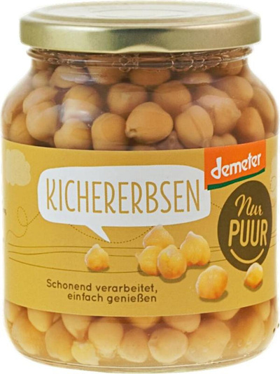Produktfoto zu Kichererbsen Glas 350 g