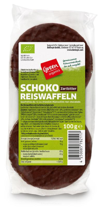 product photo for Schoko Reiswaffeln Zartbitter 100 g
