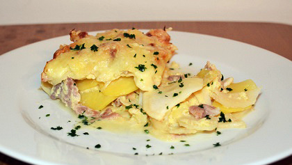 Rezeptbild für Wurzelpetersilienauflauf mit Schinken