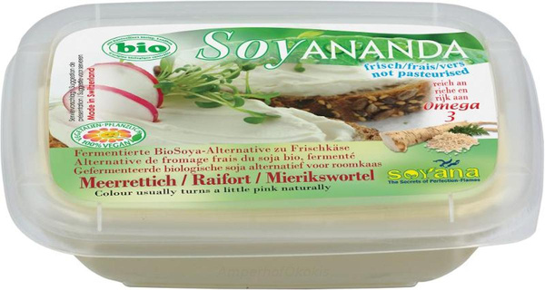 Produktfoto zu Frischkäse mit Meerrettich aus Sojamilch 140g
