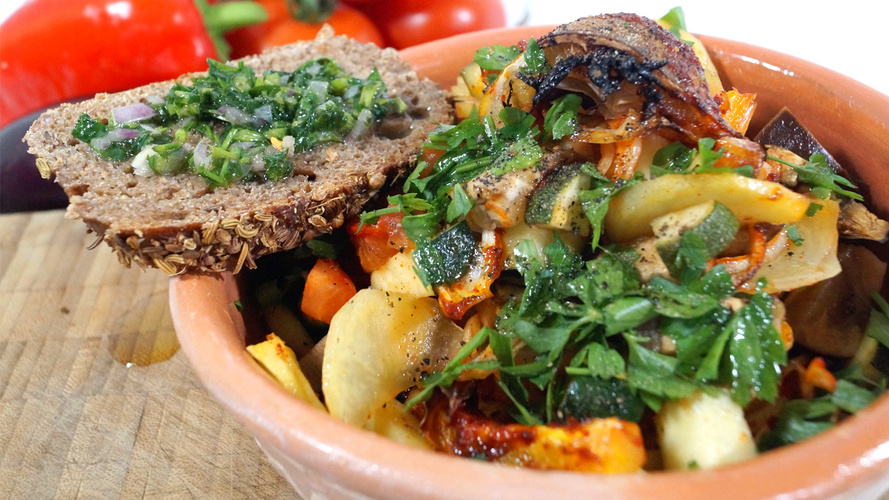 Rezeptbild für Argentinisches Grillgemüse mit Chimichurri - Lo mejor