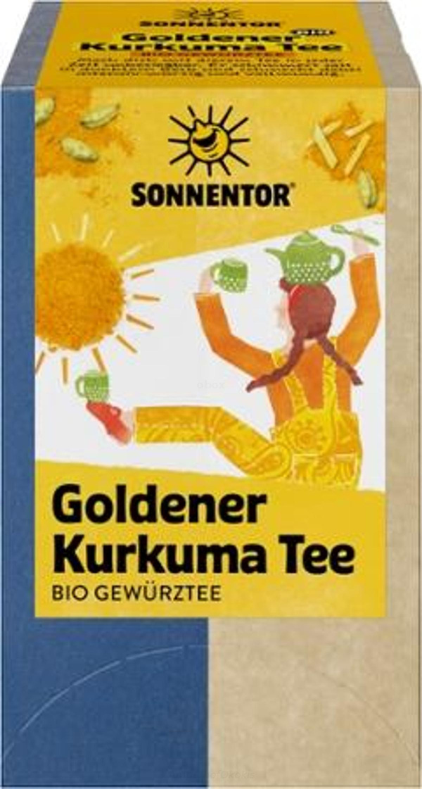 Produktfoto zu Goldener Kurkuma Tee 18 Teebeutel