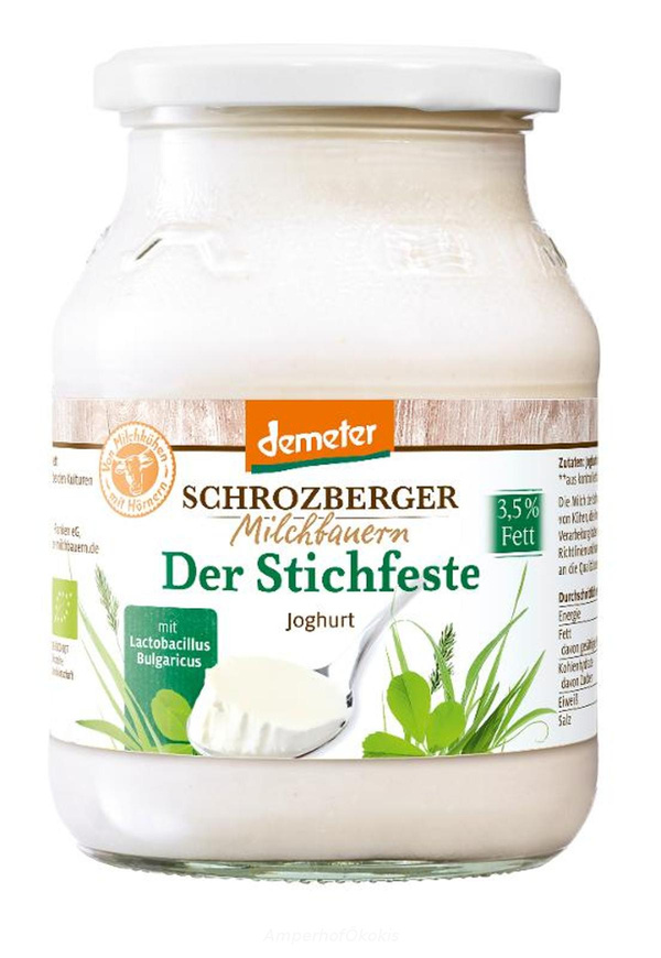 Produktfoto zu Joghurt stichfest 500g 3,5% Fett Glas