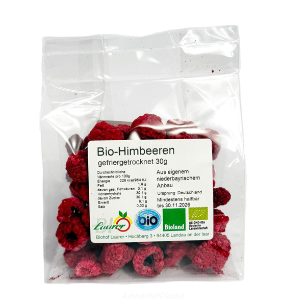 Produktfoto zu Himbeeren gefriergetrocknet 30 g