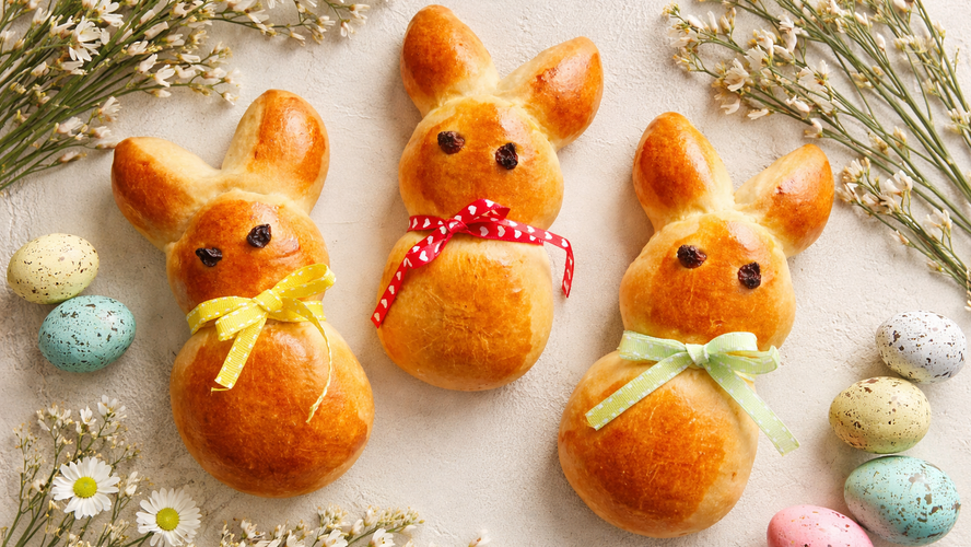 Rezeptbild für Süße Hefeteig-Häschen