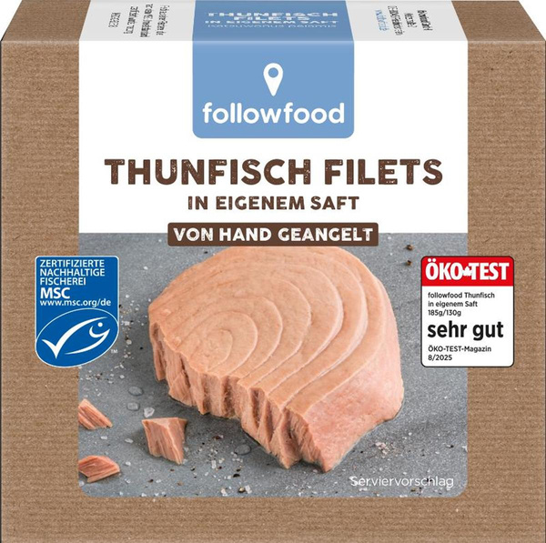Produktfoto zu Thunfischfilets natur 185 g