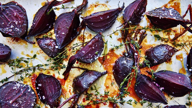 Rezeptbild für Rote Bete mit Lauch-Apfel-Creme