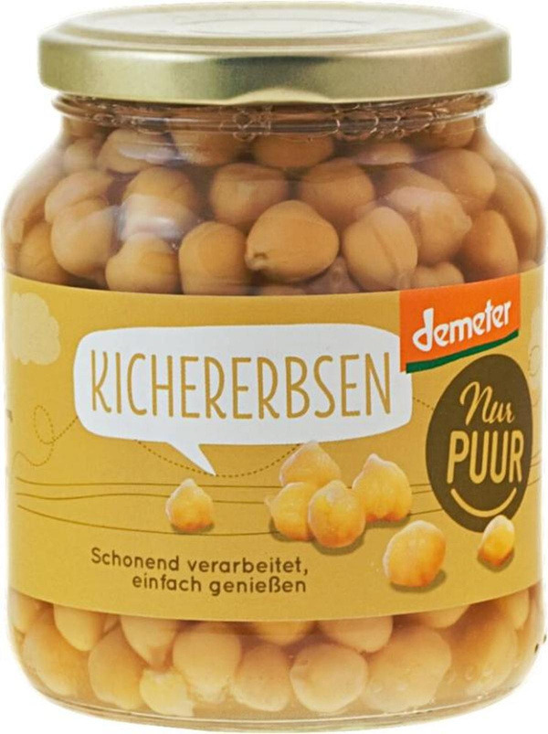 Produktfoto zu Kichererbsen Glas 350 g