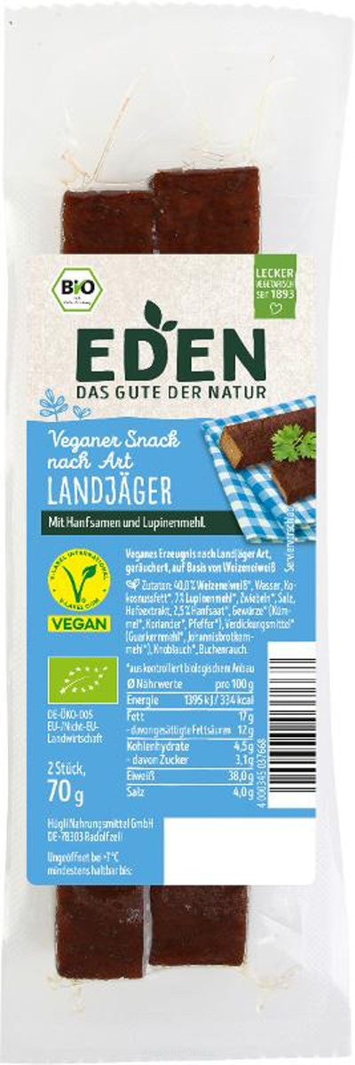 Produktfoto zu Vegane Brotzeit nach Landjäger Art 70g