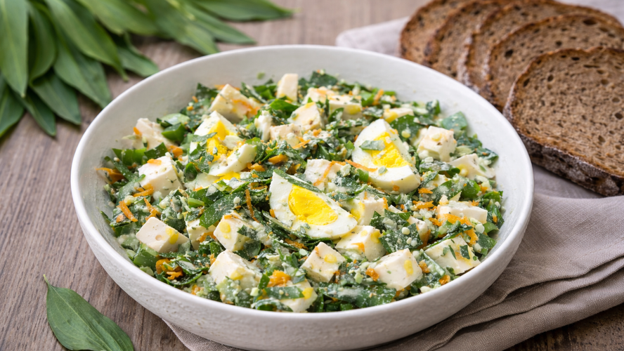Rezeptbild für Bärlauch-Käse Salat