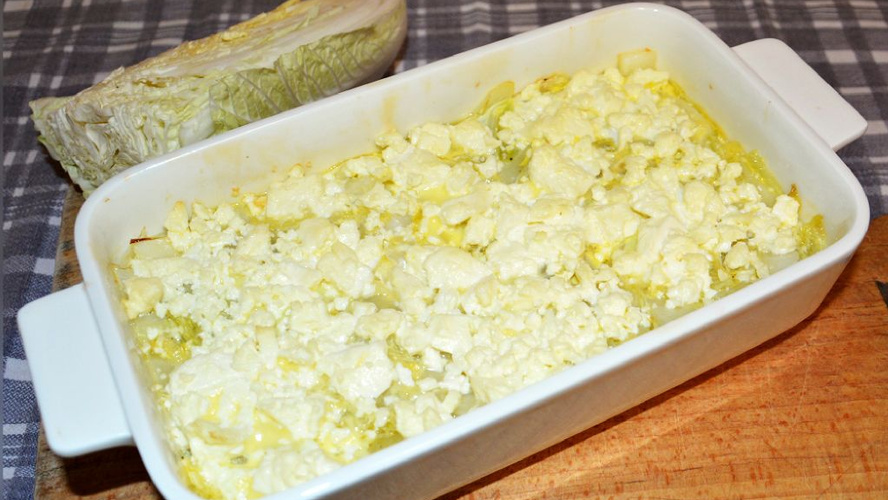 Rezeptbild für Chinakohl-Auflauf mit Schafskäse