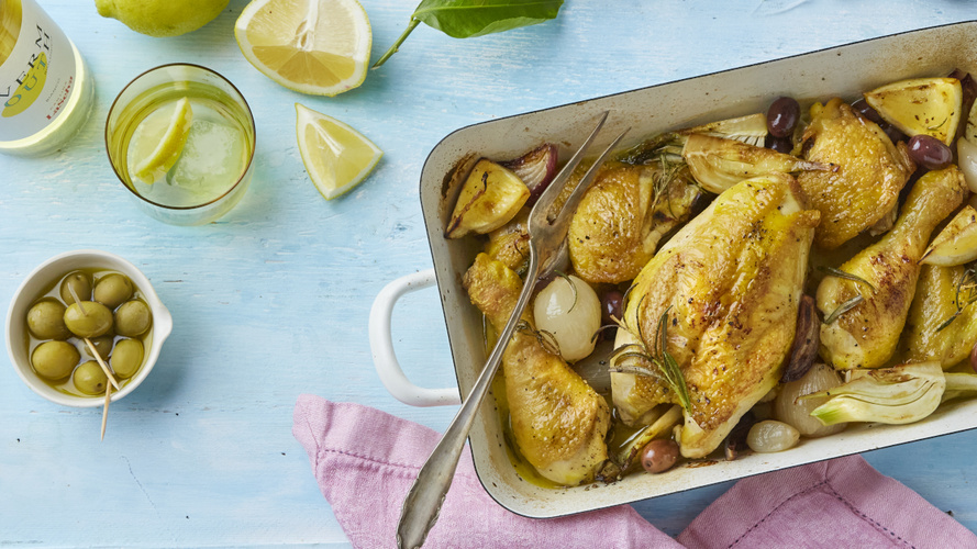 Rezeptbild für  Zitronenhähnchen mit Wermut - POLLO CON LIMONE E VERMOUTH