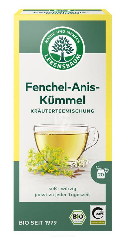 Produktfoto zu Fenchel Anis Kümmel, 20 Teebeutel