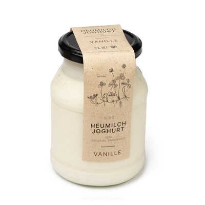 Produktfoto zu Dürnecker Joghurt Vanille 500g Glas 3,8% Heumilch pasteu.
