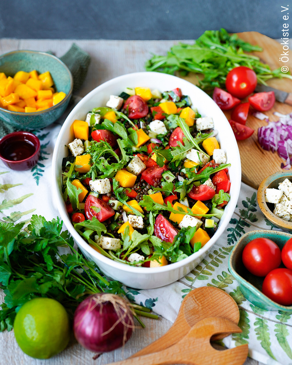 Sommerlicher Linsensalat