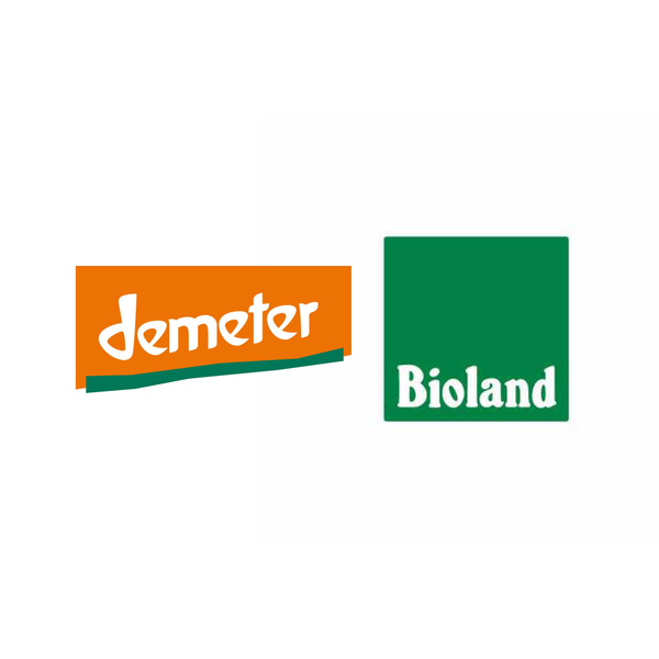 KI generiert: Logos von "Demeter" und "Bioland".